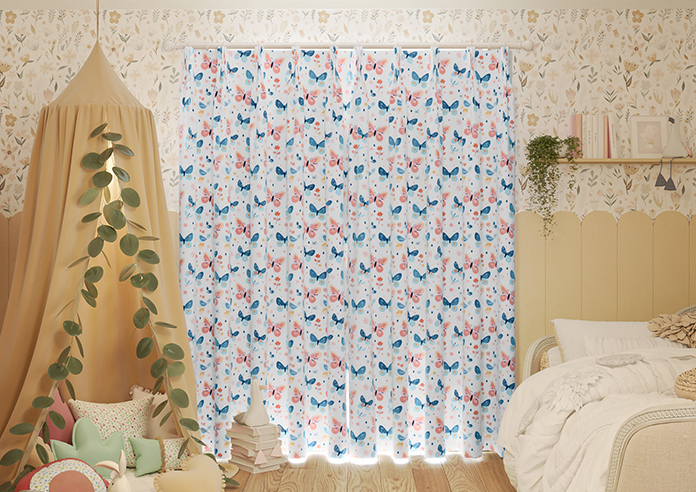 Butterfly Garden, Crystal - Made to Measure Curtains - Image 6